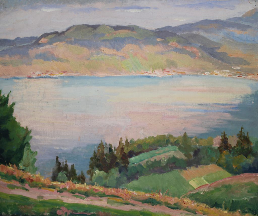 N°124 Vue plongeante sur le lac, Thollon, 1937