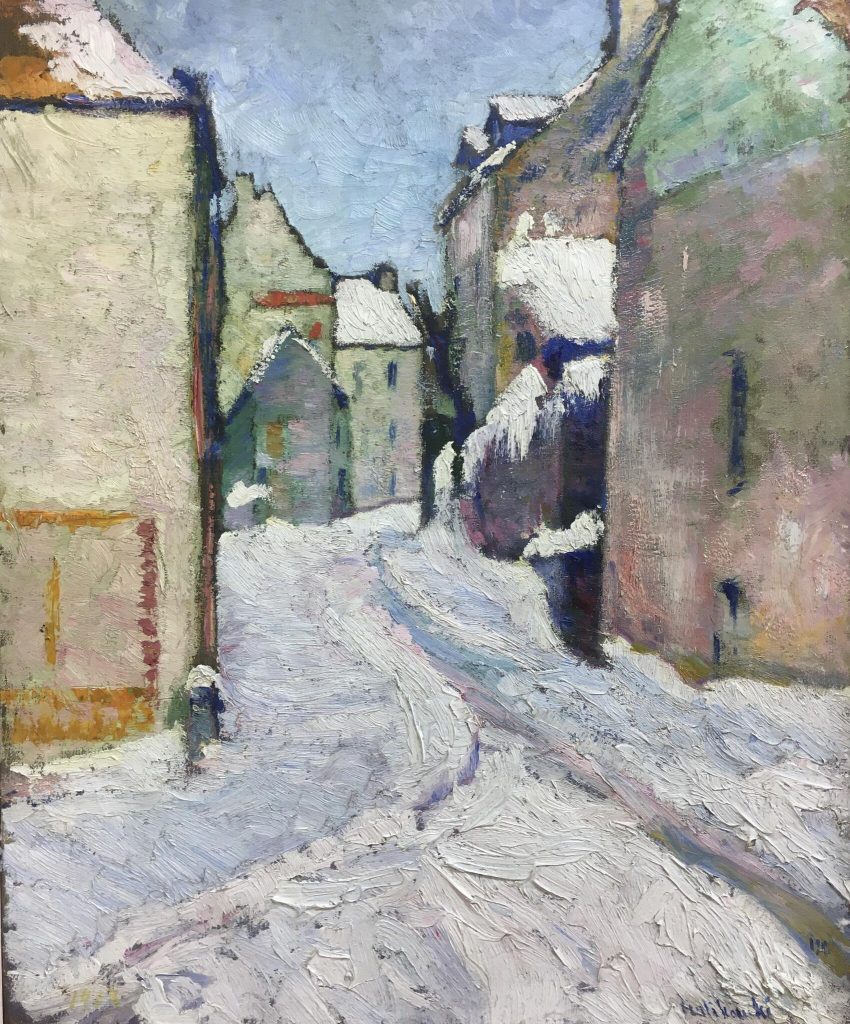 Terlikowski, Une rue de Murol, effet de neige (1)_huge Exposition temporaire estivale 2024